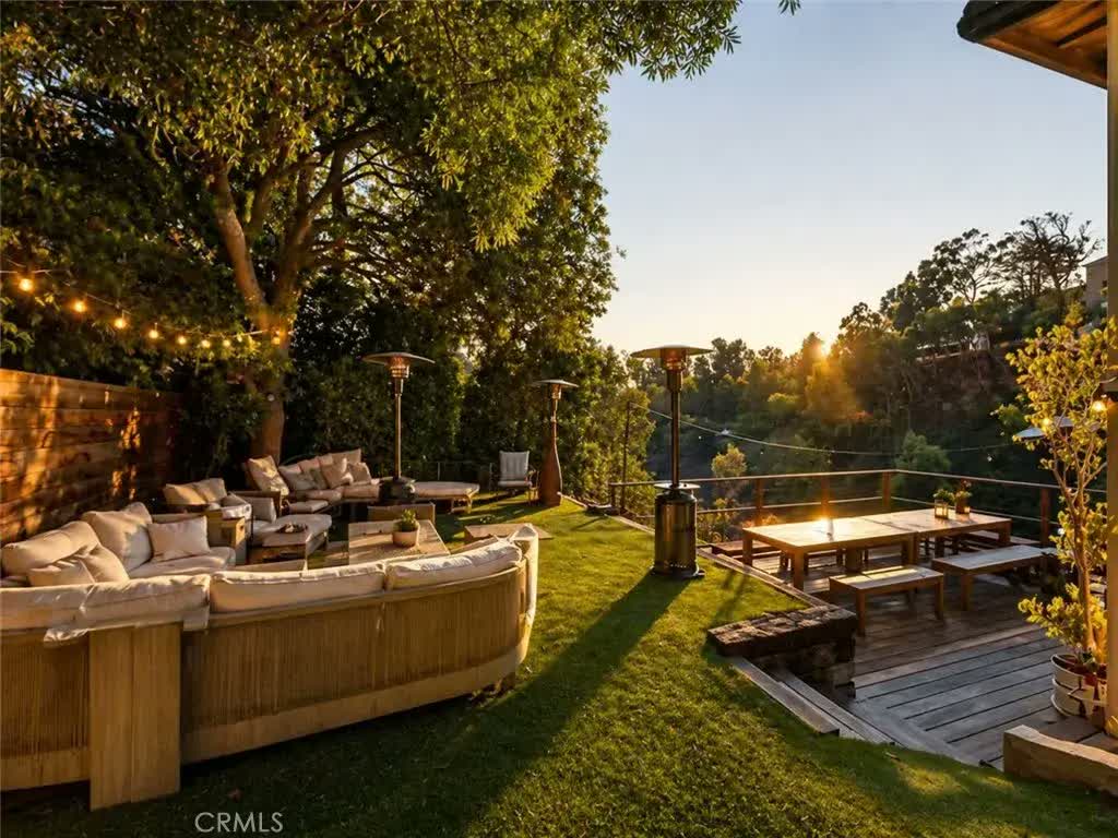 Outdoor terrace with city views